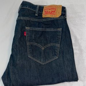 EUC 501 Dark Denim Button Down 5-Pocket Jeans Size 38 x 34